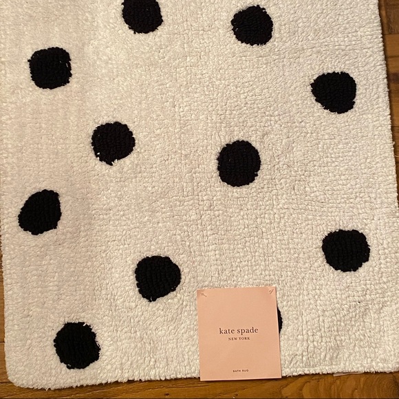 kate spade | Bath | Kate Spade New York Bath Rug White With Black ...